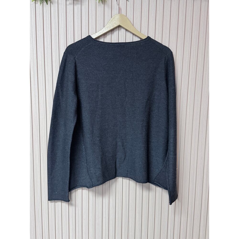 Eileen Fisher Women's 100% Merino Wool V-Neck Sweater Size L - Picture 2 of 8